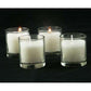 25 White Wax Clear Glass Holder Votive Candle - Wedding Event Centrepiece Table Decoration - Magdasmall
