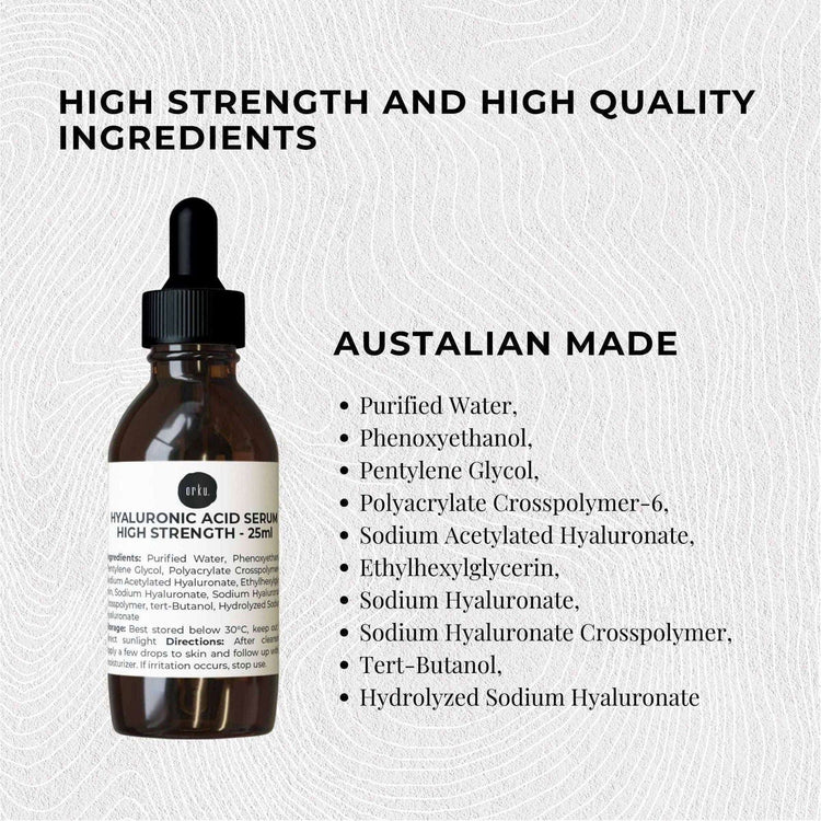 25ml Hyaluronic Acid Serum - High Strength Cosmetic Face Skin Care - Magdasmall