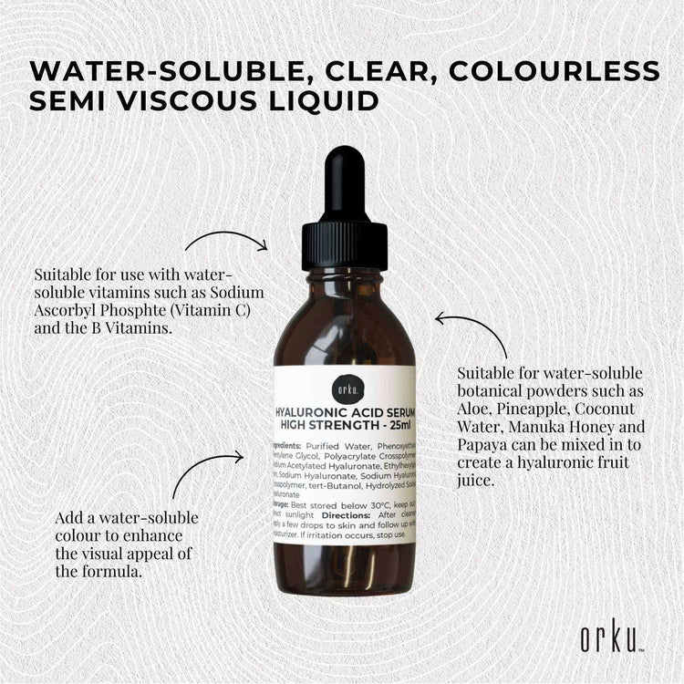 25ml Hyaluronic Acid Serum - High Strength Cosmetic Face Skin Care - Magdasmall