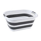 26L Collapsible Laundry Basket Washing Clothes w/Handles Bin Foldable - Grey/White - Magdasmall