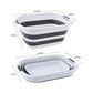 26L Collapsible Laundry Basket Washing Clothes w/Handles Bin Foldable - Grey/White - Magdasmall