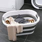 26L Collapsible Laundry Basket Washing Clothes w/Handles Bin Foldable - Grey/White - Magdasmall