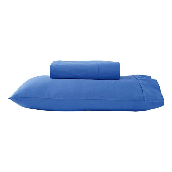 280TC 50% Polyester 50% Cotton Sheet Set Single Mid Blue - Magdasmall