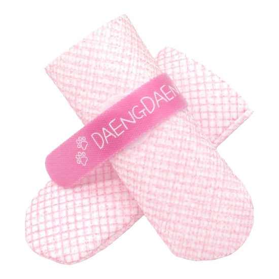 28pc X Dog Shoes Waterproof Disposable Boots Anti-Slip Pet Socks L PINK - Magdasmall