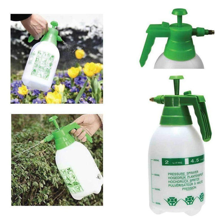 2L Hand Held Pressure Sprayer - Plastic Garden Pump For Liquids - Portable Bottle - Magdasmall