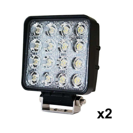 2PCS 48W LED Work Lights FLOOD Lamp Off Road 12V 24V Boat Camping Fishing 80w - Magdasmall