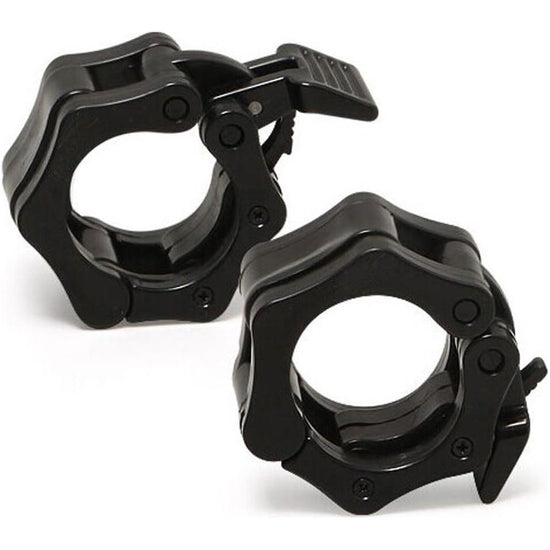 2Pcs 1in / 25mm Dumbbell Clamps Barbell Clamps Collars Clips Bar Plates Collar Clips Black - Magdasmall