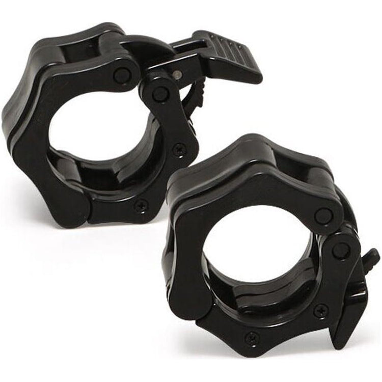 2Pcs 1in / 25mm Dumbbell Clamps Barbell Clamps Collars Clips Bar Plates Collar Clips Black - Magdasmall