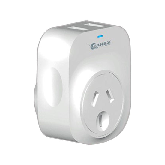 2X Sansai Travel Adaptor 2 X USB - UK - Magdasmall