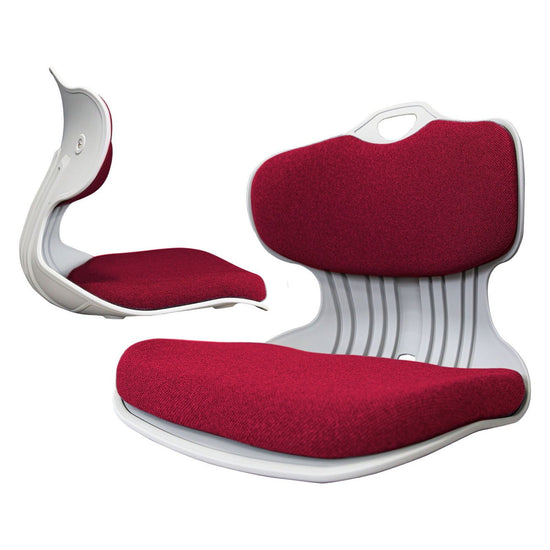 2X Slender Chair Posture Correction Seat Floor Lounge Padded Stackable RED - Magdasmall