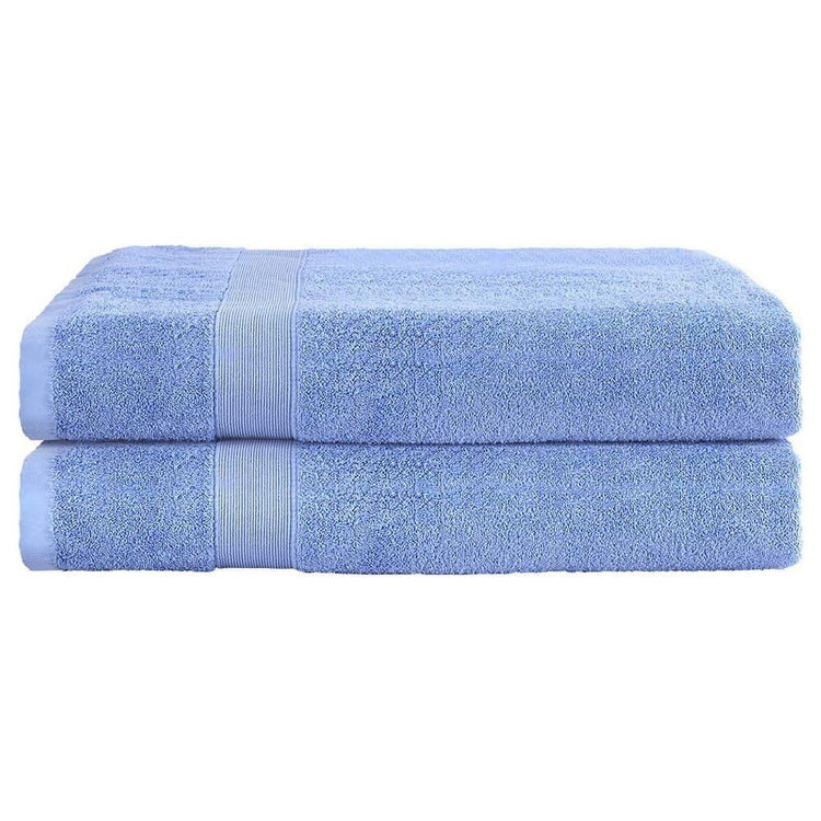2 Pack Bath Sheets Set Cotton Extra Large Towel Blue - Magdasmall