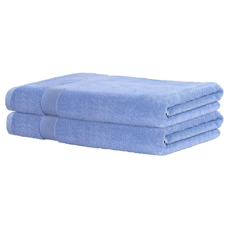 2 Pack Bath Sheets Set Cotton Extra Large Towel Blue - Magdasmall