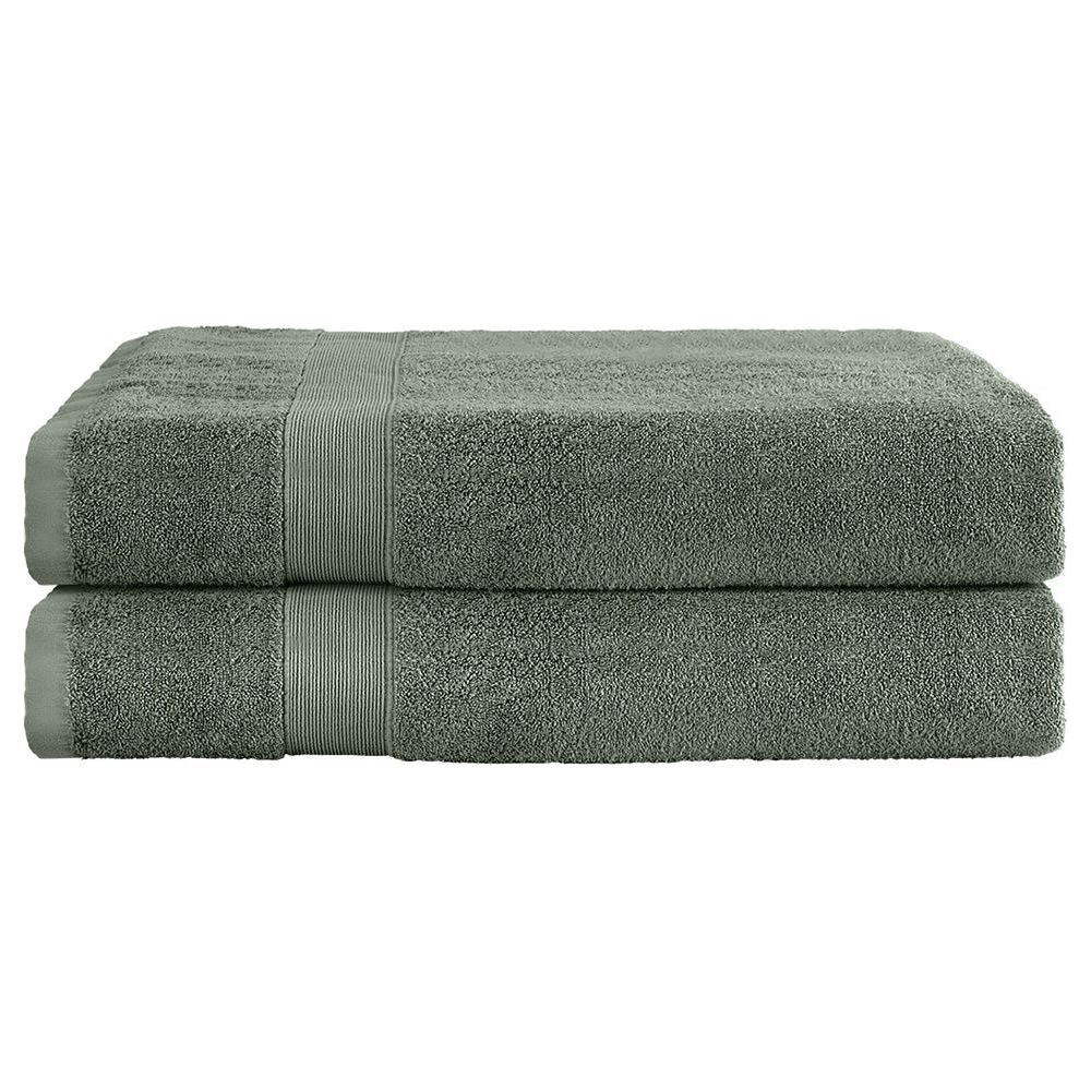 2 Pack Bath Sheets Set Cotton Extra Large Towel Green - Magdasmall