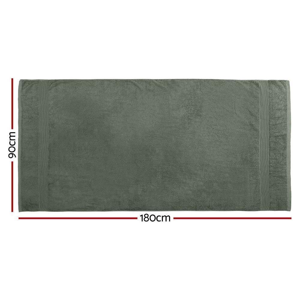 2 Pack Bath Sheets Set Cotton Extra Large Towel Green - Magdasmall