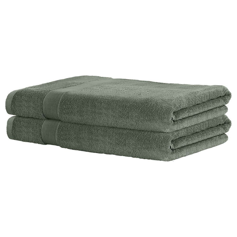 2 Pack Bath Sheets Set Cotton Extra Large Towel Green - Magdasmall