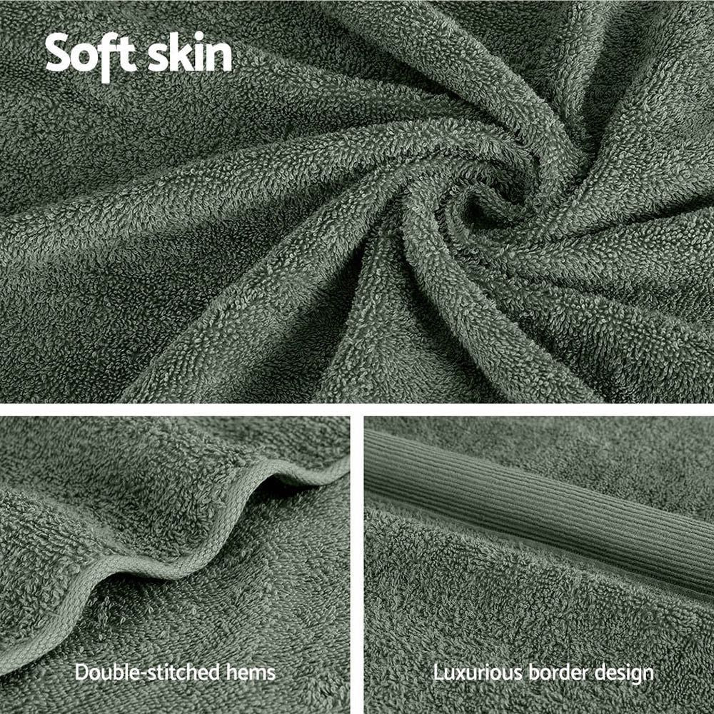 2 Pack Bath Sheets Set Cotton Extra Large Towel Green - Magdasmall