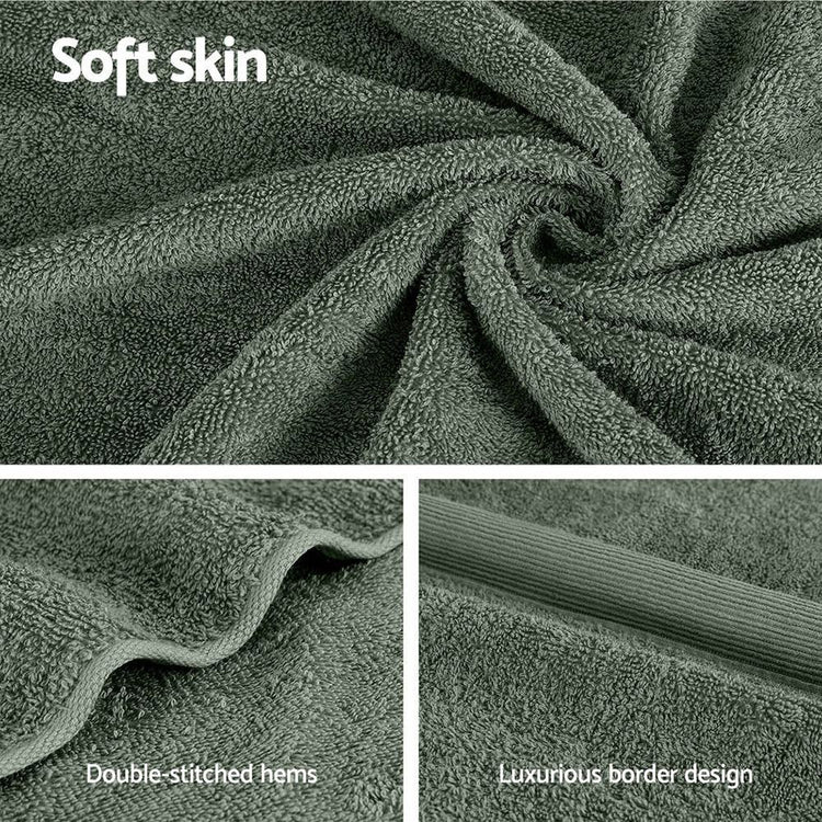 2 Pack Bath Sheets Set Cotton Extra Large Towel Green - Magdasmall