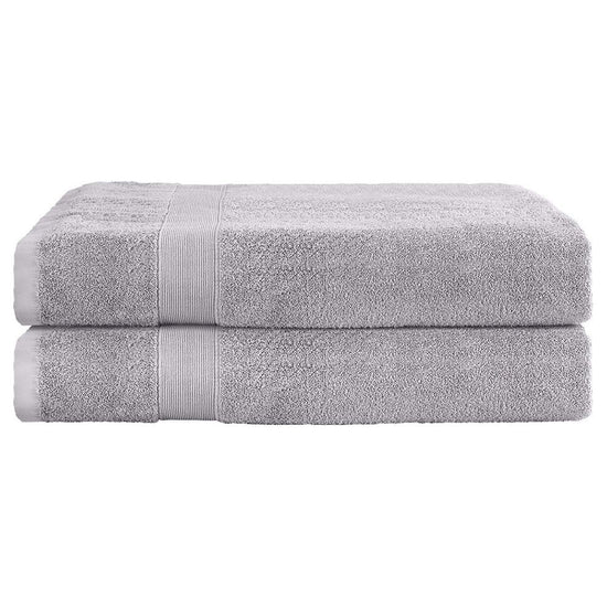 2 Pack Bath Sheets Set Cotton Extra Large Towel Grey - Magdasmall