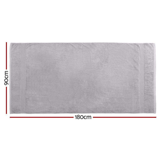 2 Pack Bath Sheets Set Cotton Extra Large Towel Grey - Magdasmall