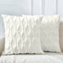 2 Pack Decorative Boho Throw Pillow Covers 45 x 45 cm (White) - Magdasmall