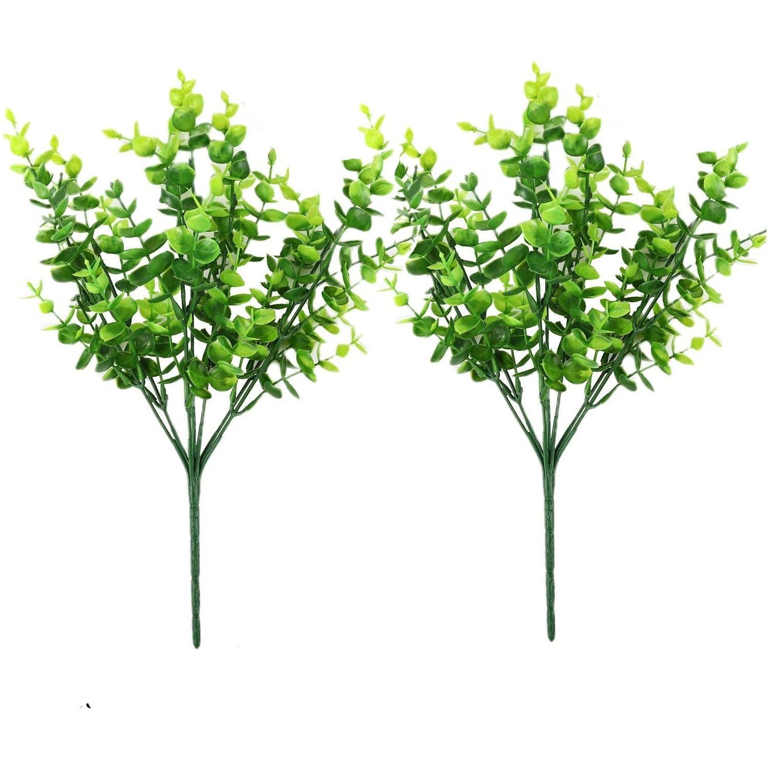 2 Pack Fake Plants Faux Artificial Eucalyptus Plants Home Garden Window Office Wedding Decoration - Magdasmall
