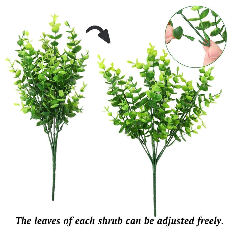 2 Pack Fake Plants Faux Artificial Eucalyptus Plants Home Garden Window Office Wedding Decoration - Magdasmall