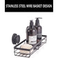 2 Pack Rectangular Corner Shower Caddy Shelf Basket Rack with Premium Vacuum Suction Cup No-Drilling for Bathroom and Kitchen - Magdasmall