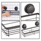 2 Pack Rectangular Corner Shower Caddy Shelf Basket Rack with Premium Vacuum Suction Cup No-Drilling for Bathroom and Kitchen - Magdasmall
