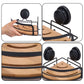 2 Pack Round Bamboo Corner Shower Caddy Shelf Basket Rack with Premium Vacuum Suction Cup No-Drilling for Bathroom and Kitchen - Magdasmall