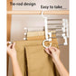 2 Pack Stainless Steel Adjustable 5 in 1 Pants Hangers Non-Slip Space Saving for Home Storage - Magdasmall