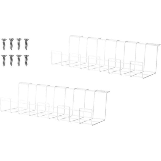 2 Pack Under Desk Cable Management Tray, White - Magdasmall