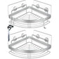 2 Pack Wall Mounted Adhesive Stainless Steel with Hooks Bathroom Shelf Storage Organizer - Magdasmall