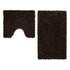 2 Pce Shaggy Toggle 100% Cotton Bath Mat Set Chocolate - Magdasmall