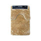 2 Pce Sorrento Plush Quality Non-slip Rubber Back Bath Mat Set Latte - Magdasmall