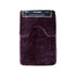 2 Pce Sorrento Plush Quality Non-slip Rubber Back Bath Mat Set Plum - Magdasmall