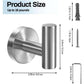 2 Pcs Wall Mount Bathroom Towel Hooks Holder Cloth Hanger Hook Kitchen Door Hanger Brushed Nickel - Magdasmall