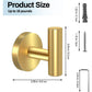 2 Pcs Wall Mount Bathroom Towel Hooks Holder Cloth Hanger Hook Kitchen Door Hanger Gold - Magdasmall