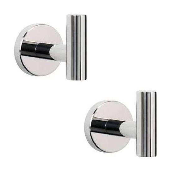 2 Pcs Wall Mount Bathroom Towel Hooks Holder Cloth Hanger Hook Kitchen Door Hanger Poliched Chrome - Magdasmall