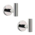 2 Pcs Wall Mount Bathroom Towel Hooks Holder Cloth Hanger Hook Kitchen Door Hanger Poliched Chrome - Magdasmall