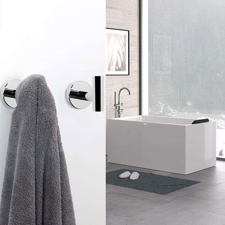 2 Pcs Wall Mount Bathroom Towel Hooks Holder Cloth Hanger Hook Kitchen Door Hanger Poliched Chrome - Magdasmall