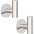 2 Pcs Wall Mount Self Adhesive Bathroom Towel Hooks Holder Cloth Hanger Hook Door Hanger Brushed Nickel - Magdasmall