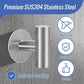 2 Pcs Wall Mount Self Adhesive Bathroom Towel Hooks Holder Cloth Hanger Hook Door Hanger Brushed Nickel - Magdasmall