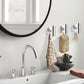 2 Pcs Wall Mount Self Adhesive Bathroom Towel Hooks Holder Cloth Hanger Hook Door Hanger Poliched Chrome - Magdasmall