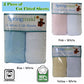 2 Piece of Baby Cot Cotton Fitted Sheet Blue & White - Magdasmall