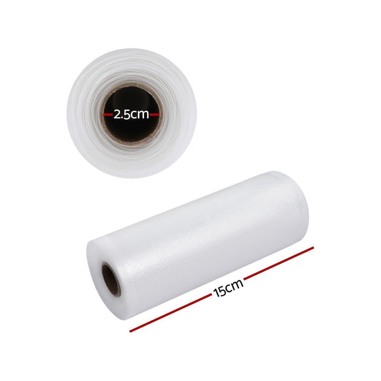 2 Rolls Food Vacuum Sealer Bags Storage Saver Heat Sealing Bag Pack 15CMX6M - Magdasmall