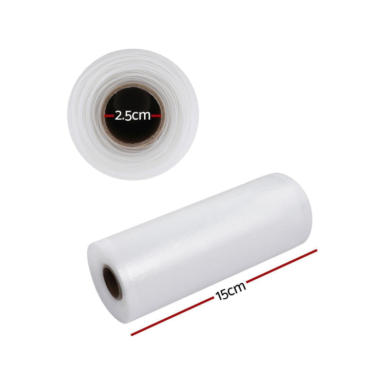 2 Rolls Food Vacuum Sealer Bags Storage Saver Heat Sealing Bag Pack 15CMX6M - Magdasmall
