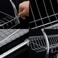 2 Tier Dish Rack with Drain Board for Kitchen Counter and Plated Chrome Dish Dryer Silver 42 x 25,5 x 38 cm - Magdasmall