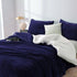 2 in 1 teddy sherpa duvet cover set and blanket king midnight - Magdasmall