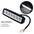 2 x 6inch 18W LED Work Light Bar Driving Lamp Flood Truck Offroad MINING UTE 4WD - Magdasmall