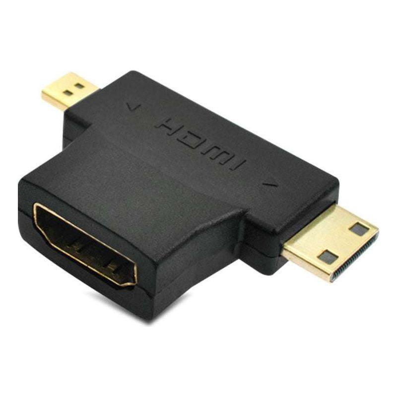 2in1 Mini HDMI Micro HDMI Male to HDMI Female Adapter Converter 1080P - Magdasmall